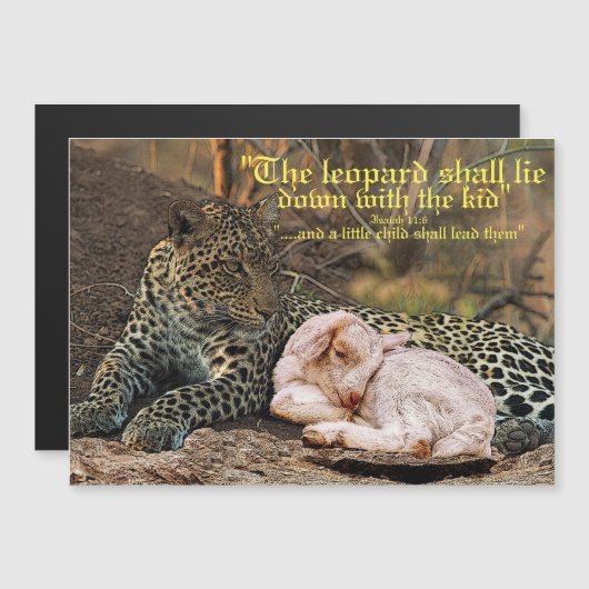 De luipaard moet liggen met de lamb-Isaiah 11 (Voorkant / Achterkant)