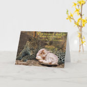 De luipaard moet liggen met de lamb-Isaiah 11 Kaart (Gele Bloem)