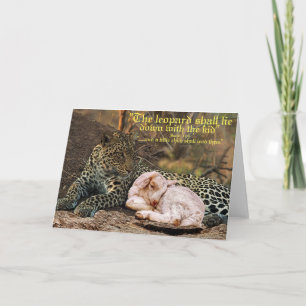 De luipaard moet liggen met de lamb-Isaiah 11 Kaart