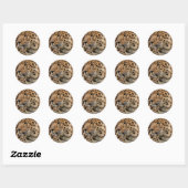 De luipaard ronde sticker (Vel)