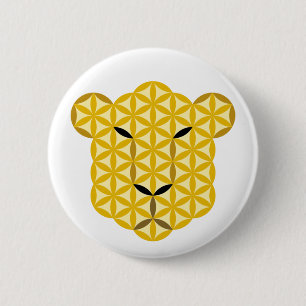 de luipaard van de sacharden 01 . ronde button 5,7 cm