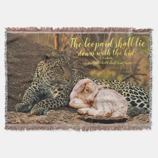 De luipaard zal met kind-Isaiah 11 liggen Deken (Voorkant)