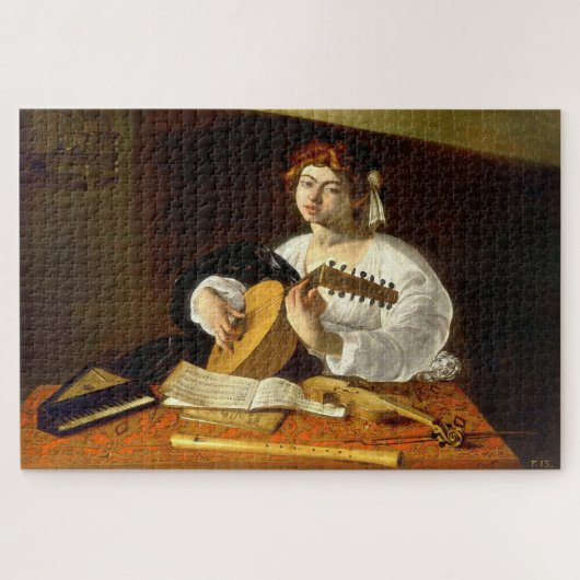 De luitspeler (1596) - Caravaggio Legpuzzel (Horizontaal)