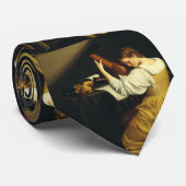 De luitspeler door Orazio Gentileschi Kunst Stropdas (Opgerold)