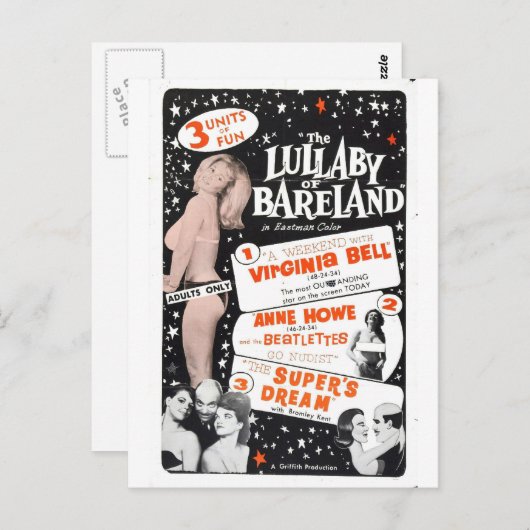 DE LULLABY VAN HET BRIEFKAART VAN BARELAND (Voorkant / Achterkant)