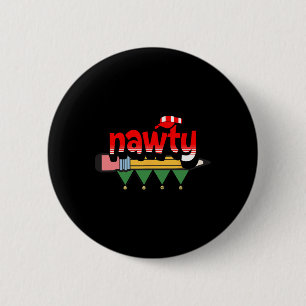 De Lulu Darling Naughty of Nice List Christmas Pa Ronde Button 5,7 Cm