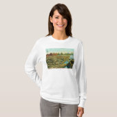 De Lumber Mill en Dam, de rivier gevuld met T-shirt (Voorkant volledig)