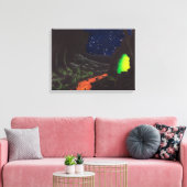 De Luminescente Grot: Canvas Uncropped Afdruk (Insitu (Woonkamer))