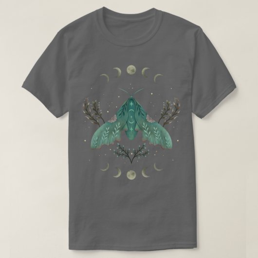 De Luna moth in middernacht tuin T-shirt (Design voorkant)