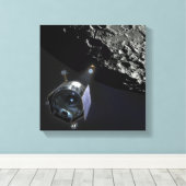 De Lunar CRater Observation Canvas Afdruk (Insitu (Houten vloer))