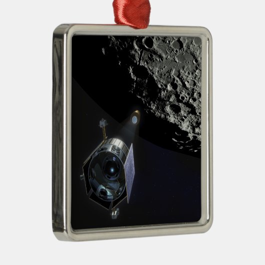 De Lunar CRater Observation Metalen Ornament (Rechts)