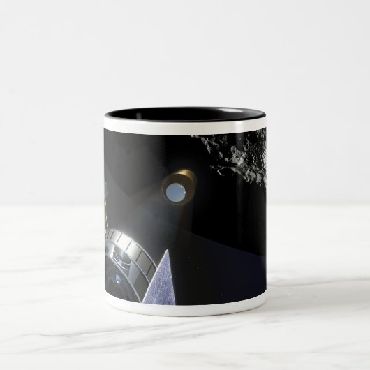 De Lunar CRater Observation Tweekleurige Koffiemok (Center)
