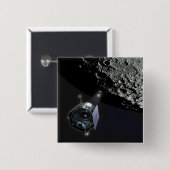 De Lunar CRater Observation Vierkante Button 5,1 Cm (Voorkant /achterkant)