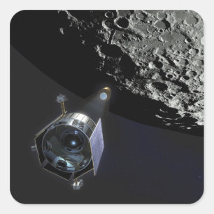 De Lunar CRater Observation Vierkante Sticker