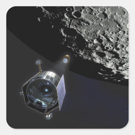 De Lunar CRater Observation Vierkante Sticker (Voorkant)