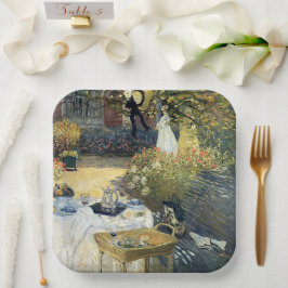 De lunch Claude Monet    Papieren Bordje