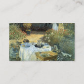 De lunch door Claude Monet Visitekaartje (Achterkant)