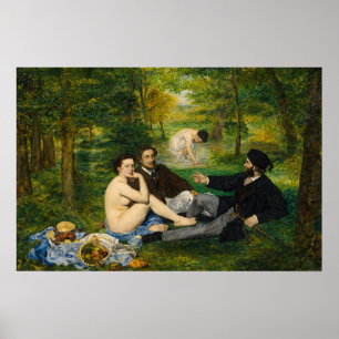 De lunch op het gras van Edouard Manet Poster