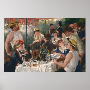 De lunch van de boot partij door Pierre A. Renoir Poster