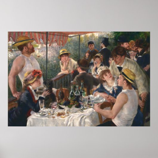 De lunch van de boot partij door Pierre A. Renoir Poster (Voorkant)