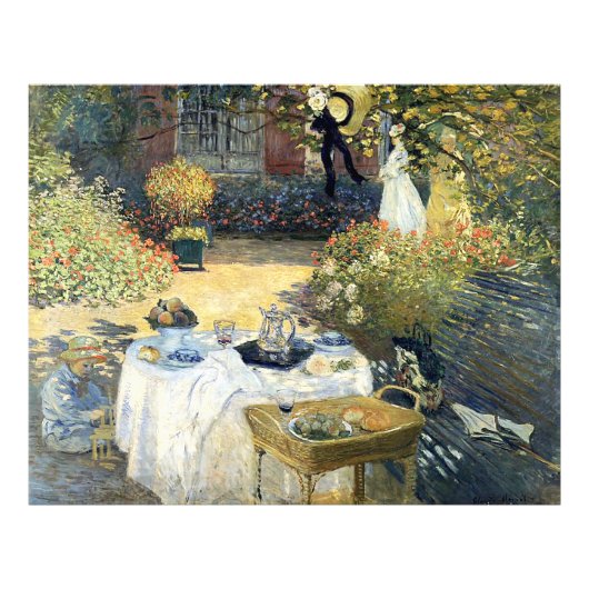 De Luncheon Claude Monet Foto Afdruk (Voorkant)