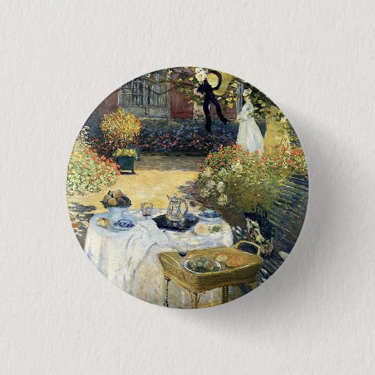 De Luncheon Claude Monet Ronde Button 3,2 Cm (Voorkant)
