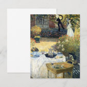 De Luncheon Claude Monet RSVP Kaartje (Voorkant / Achterkant)