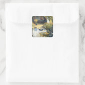 De Luncheon Claude Monet Vierkante Sticker (Tas)