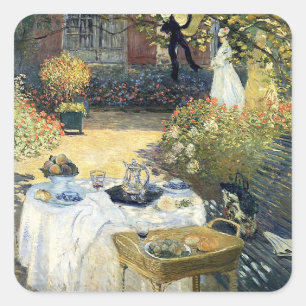 De Luncheon Claude Monet Vierkante Sticker