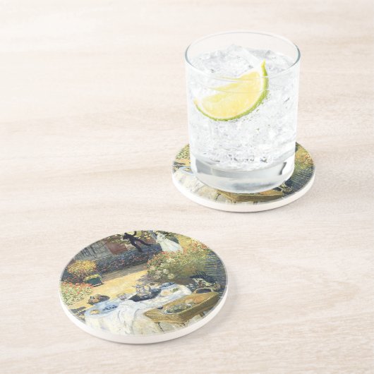 De Luncheon Claude Monet Zandsteen Onderzetter (Zijkant)