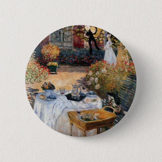 De Luncheon van Claude Monet Ronde Button 5,7 Cm (Voorkant)