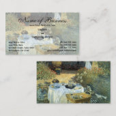 De Luncheon van Claude Monet Visitekaartje (Voorkant / Achterkant)