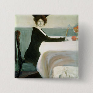 De Luncheon Vierkante Button 5,1 Cm