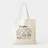 De lunchpauze van Capybara Tote Bag (Achterkant)