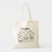 De lunchpauze van Capybara Tote Bag (Voorkant)