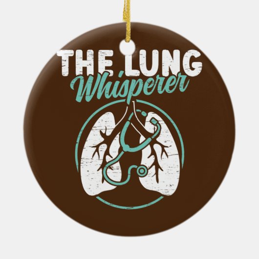 De Lung Whisperer Lungs Therapy RT Respiratory Keramisch Ornament (Achterkant)