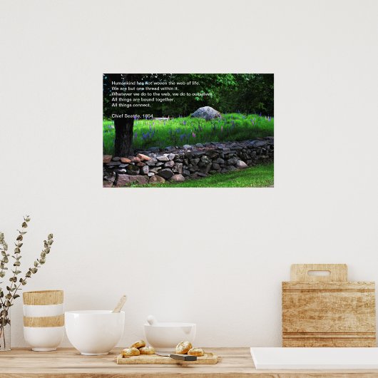 De Lupine Wall - Chief Seattle Quote Poster (Keuken)