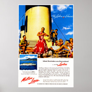 De Lurline is Hawaii Poster