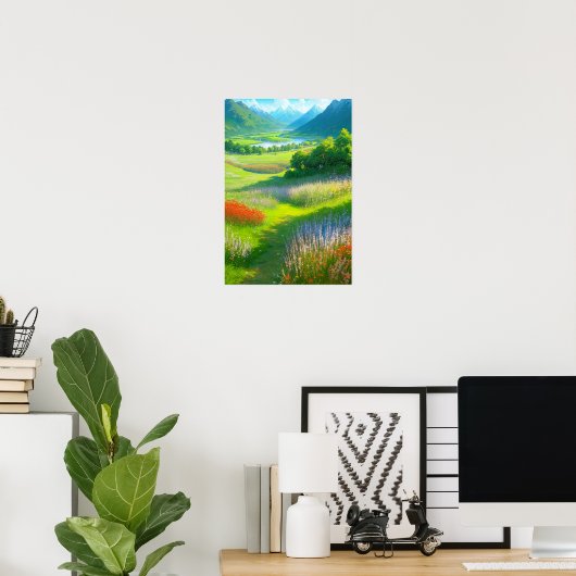 De Lush Green Valley Poster (Thuiskantoor)