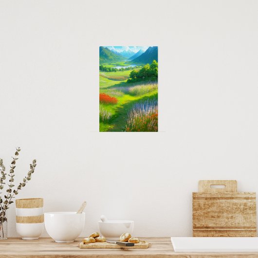 De Lush Green Valley Poster (Keuken)