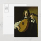 De Lute-Player Briefkaart (Voorkant / Achterkant)