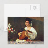 De Lute Player Briefkaart (Voorkant / Achterkant)
