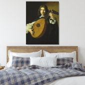 De Lute-Player Canvas Afdruk (Insitu (Slaapkamer))