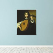 De Lute-Player Canvas Afdruk (Insitu (Houten vloer))