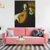 De Lute-Player Canvas Afdruk (Insitu (Woonkamer))