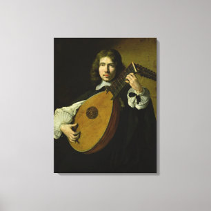De Lute-Player Canvas Afdruk