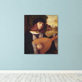 De Lute Player Canvas Afdruk (Insitu (Houten vloer))