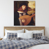 De Lute Player Canvas Afdruk (Insitu (Slaapkamer))