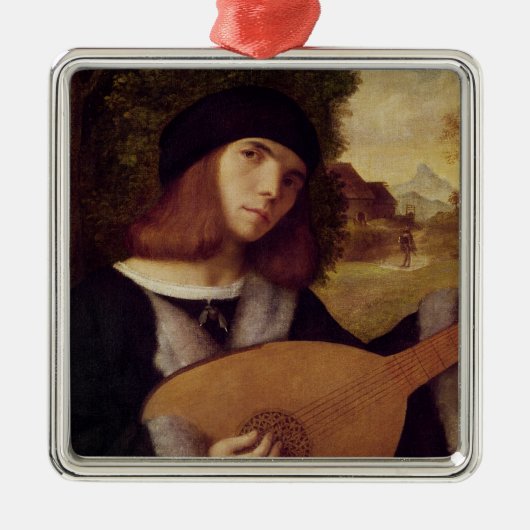 De Lute Player Metalen Ornament (Voorkant)