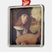 De Lute Player Metalen Ornament (Links)